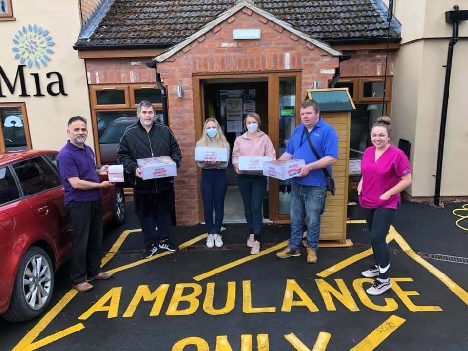 The Lamp team delivering meals to local healthcare workers